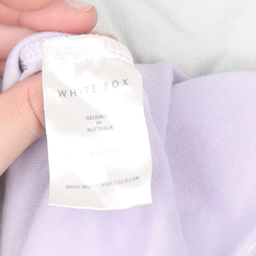 White Fox Women’s Purple Ombre Pullover Sweatshirt S/M