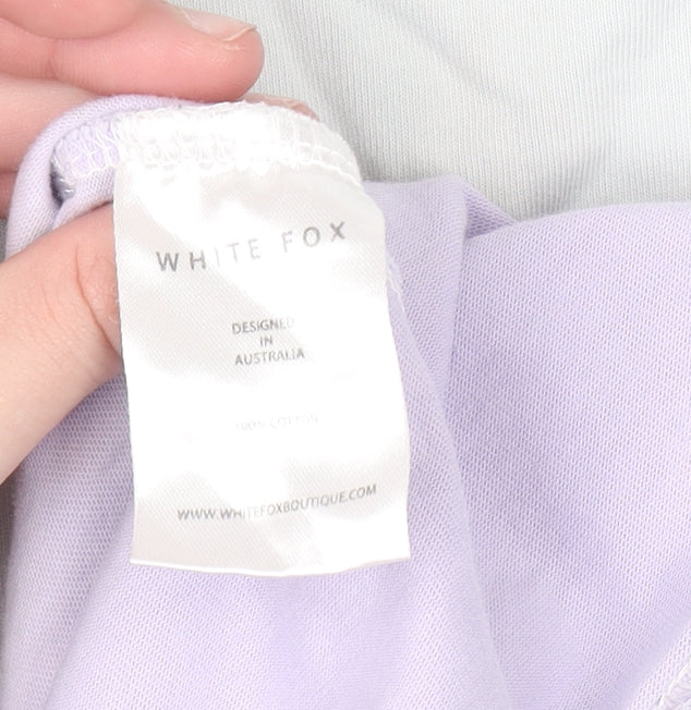 White Fox Women’s Purple Ombre Pullover Sweatshirt S/M