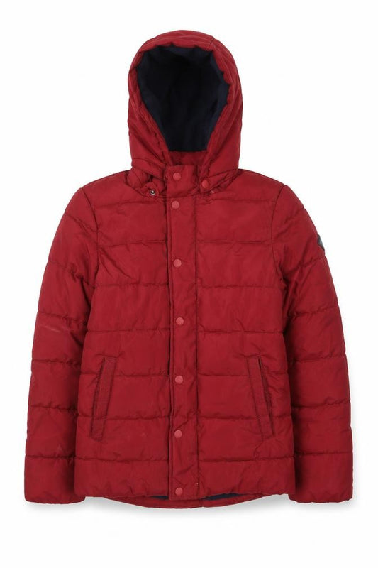 Joules Boys Red Hooded Puffer Jacket 11-12 Years Polyester Winter Coat