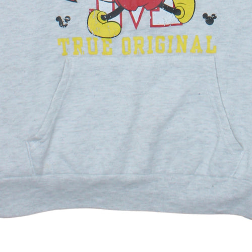 Disney Primark Women Grey Small Mickey Mouse Pullover Hoodie