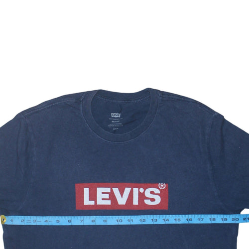 Levi's Men's Blue Relaxed Fit Logo Cotton T-Shirt Size S