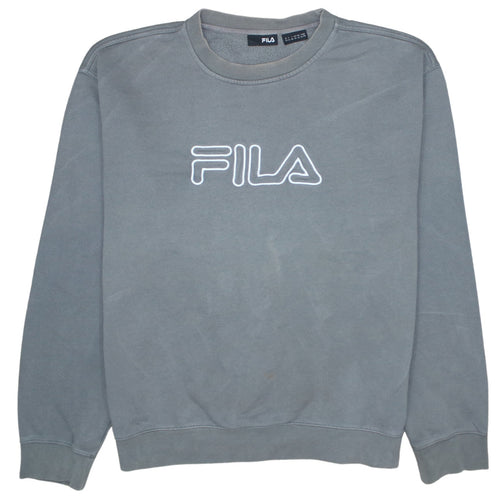 FILA Mens Grey XL Crew Neck Logo Pullover Sweatshirt