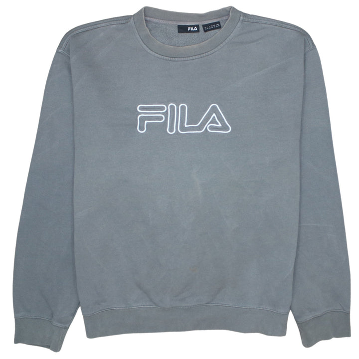 FILA Mens Grey XL Crew Neck Logo Pullover Sweatshirt