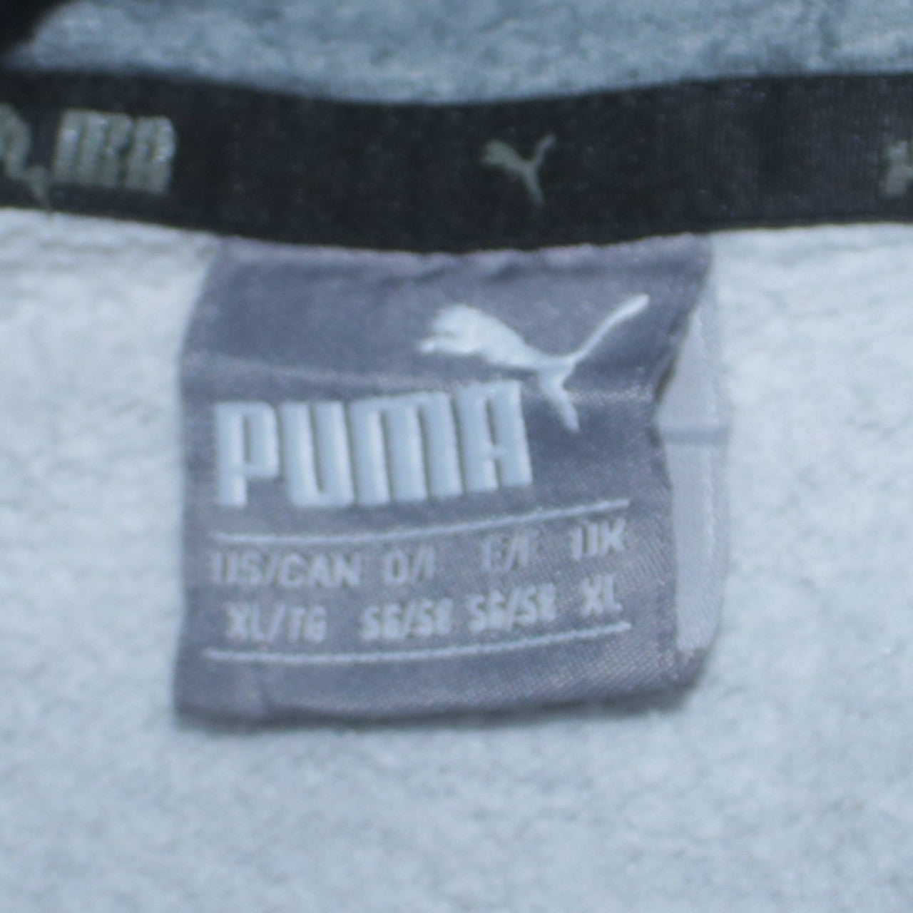 Puma Men's Grey XL Pullover Hoodie with Logo Print