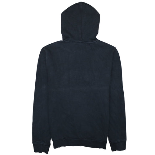 Napapijri Men's Black Pullover Hoodie M Logo Fleece Sweatshirt