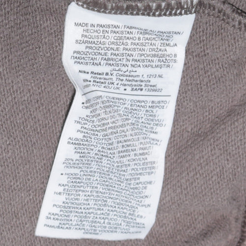 Nike Men's Grey Pullover Hoodie L Regular Fit All Seasons
