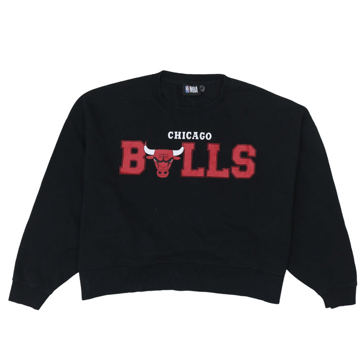 NBA Chicago Bulls Black Sweatshirt Women's XL 18/20 Crew Neck Pullover