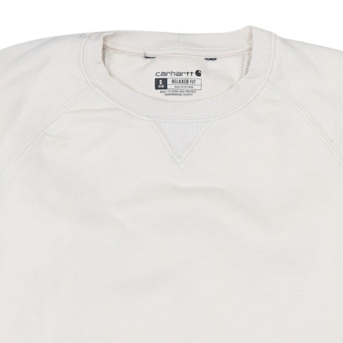 Carhartt Women's Ivory Relaxed Fit Logo Sweatshirt Size S