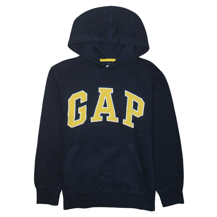 GAP Kids Boys Navy Blue XL Pullover Hoodie Cotton Blend Logo Design