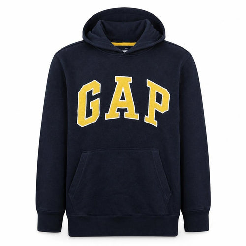 GAP Kids Boys Navy Blue XL Pullover Hoodie Cotton Blend Logo Design