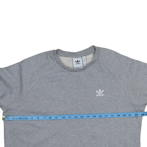 adidas Mens Grey Crew Neck Sweatshirt L Sports Pullover