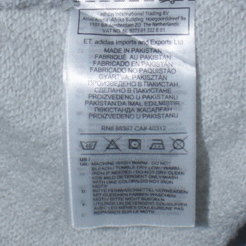 adidas Mens Grey Crew Neck Sweatshirt L Sports Pullover