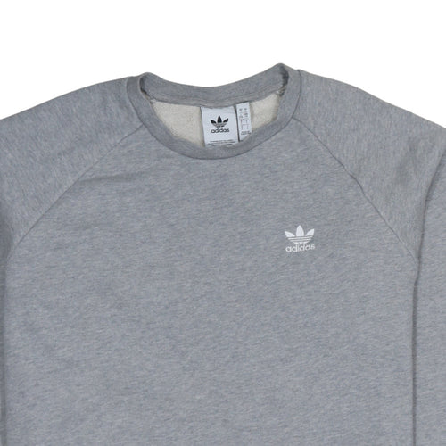 adidas Mens Grey Crew Neck Sweatshirt L Sports Pullover