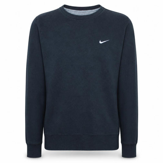 Front view of Nike Men's Black Crew Neck Pullover Sweatshirt, size L