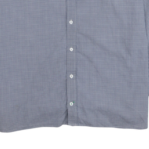 Tommy Hilfiger Men's Blue Check Button-Down Shirt XL Classic Fit