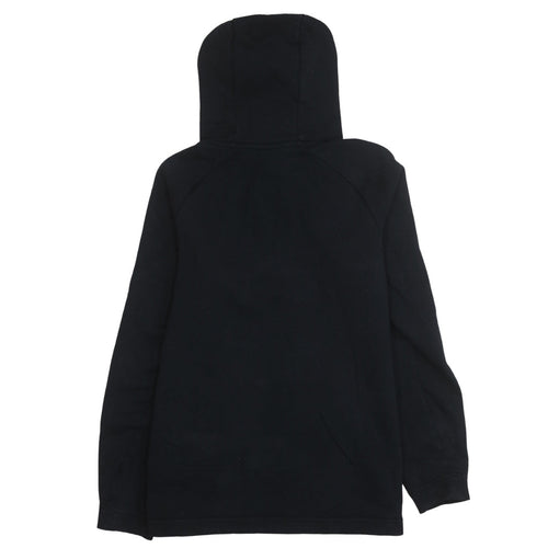 Nike Women Black L 1/2 Zip Hoodie Cotton Blend Pullover Sweatshirt