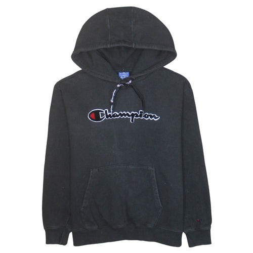 Champion Men's Black XS Pullover Hoodie with Logo Embroidery