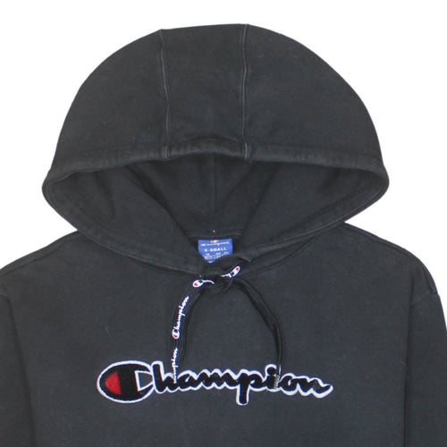 Champion Men's Black XS Pullover Hoodie with Logo Embroidery