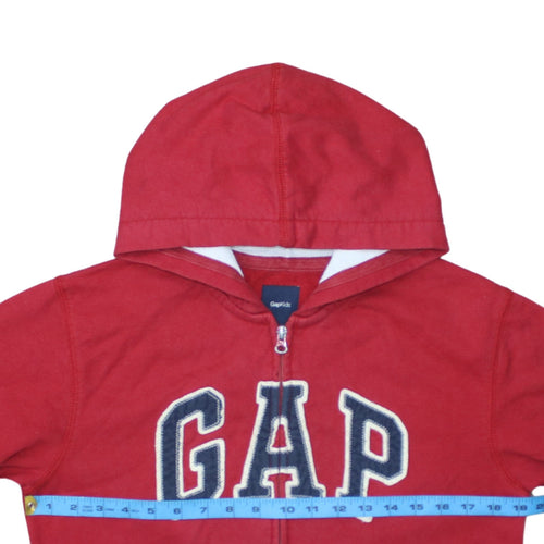 GAP Kids Teens Red Full Zip Logo Hoodie Size 14 Plus Cotton Blend