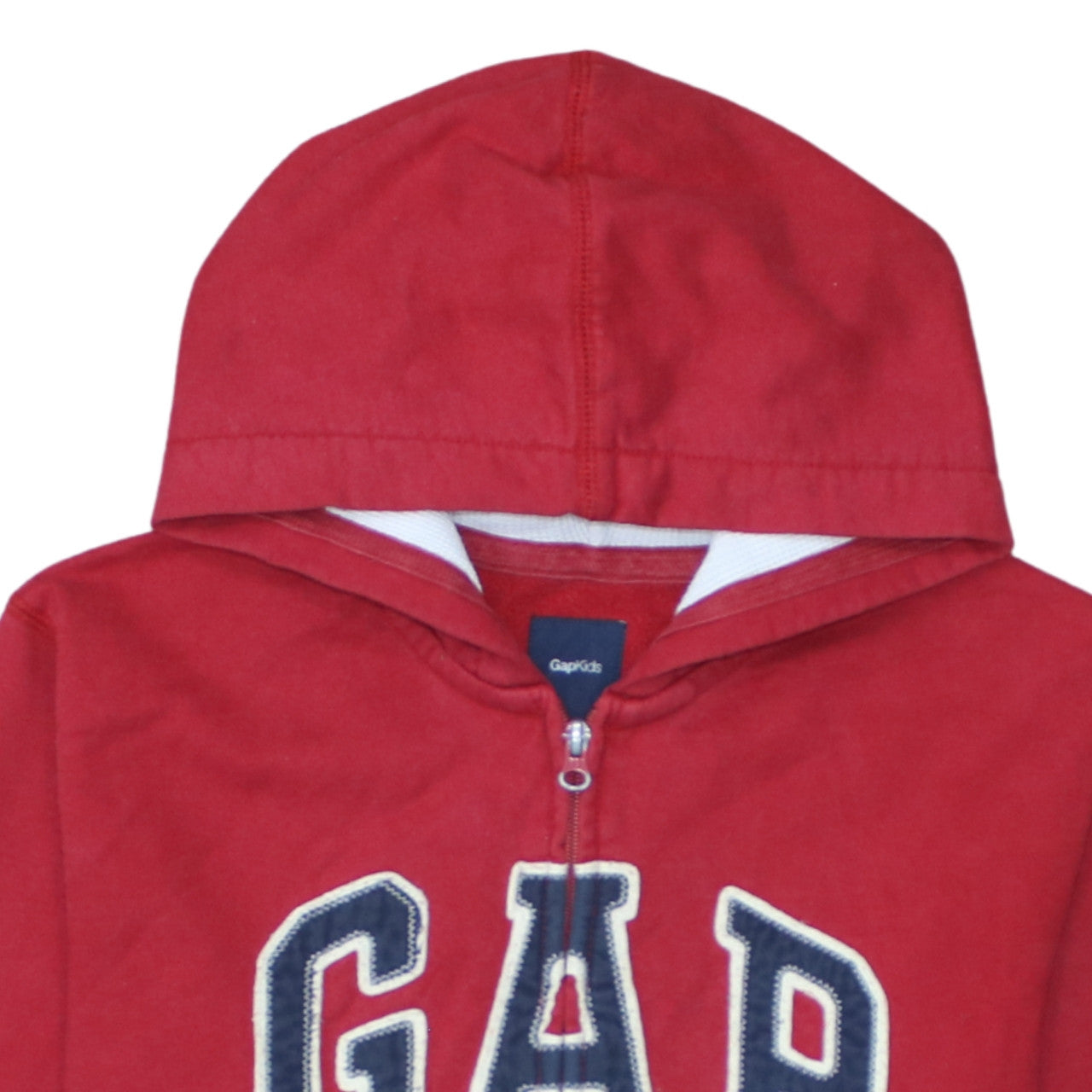GAP Kids Teens Red Full Zip Logo Hoodie Size 14 Plus Cotton Blend