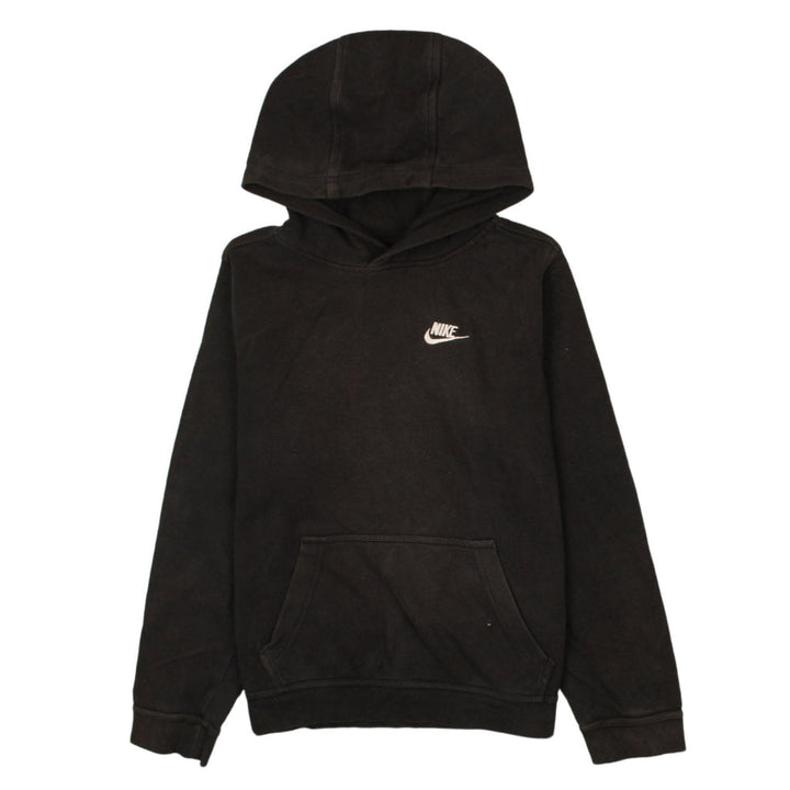 Nike Boys Black Pullover Hoodie XL 158-170cm Cotton Fleece Sweatshirt