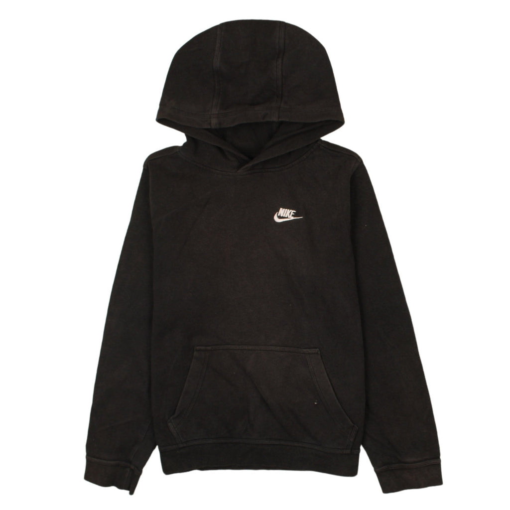 Nike Boys Black Pullover Hoodie XL 158-170cm Cotton Fleece Sweatshirt