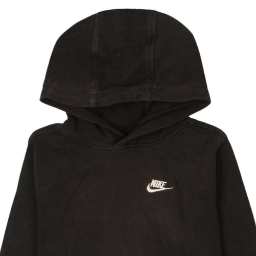 Nike Boys Black Pullover Hoodie XL 158-170cm Cotton Fleece Sweatshirt