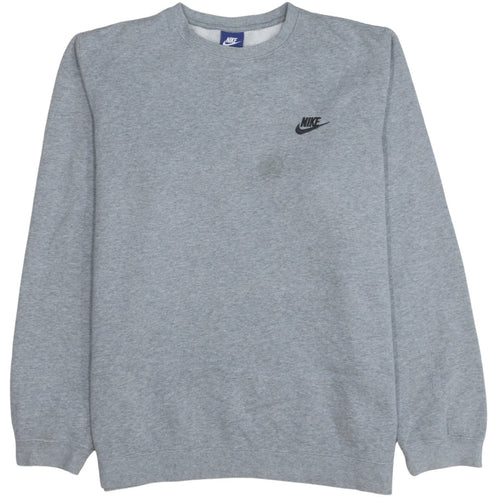 Nike Men's Grey Crew Neck Pullover Sweatshirt L Regular Fit