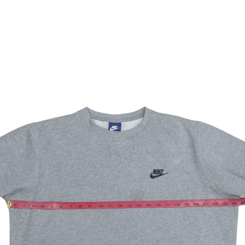 Nike Men's Grey Crew Neck Pullover Sweatshirt L Regular Fit