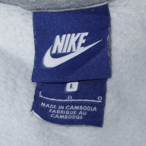 Nike Men's Grey Crew Neck Pullover Sweatshirt L Regular Fit