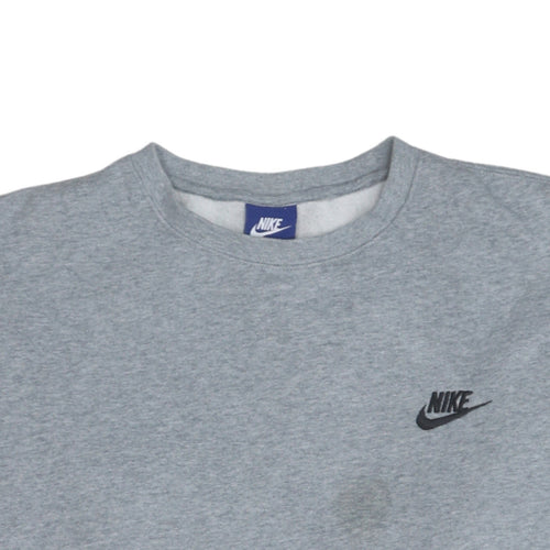 Nike Men's Grey Crew Neck Pullover Sweatshirt L Regular Fit