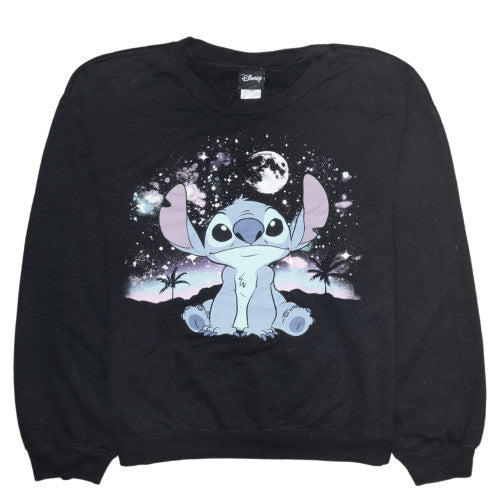 Disney Girls Black Stitch Sweatshirt 11-13 Years Pullover Crew Neck