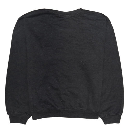 Disney Girls Black Stitch Sweatshirt 11-13 Years Pullover Crew Neck