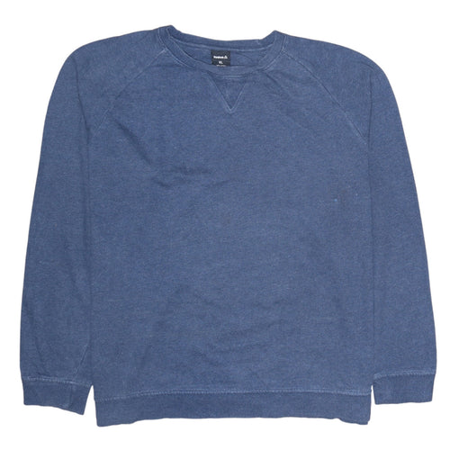 Reebok Men's Blue XL Crew Neck Pullover Sweatshirt Jersey Cotton Blend