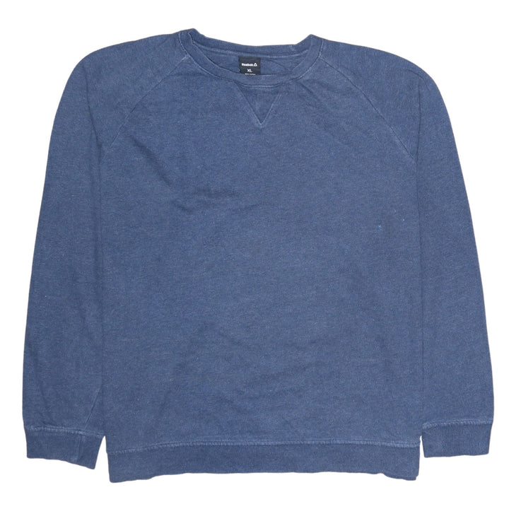 Reebok Men's Blue XL Crew Neck Pullover Sweatshirt Jersey Cotton Blend