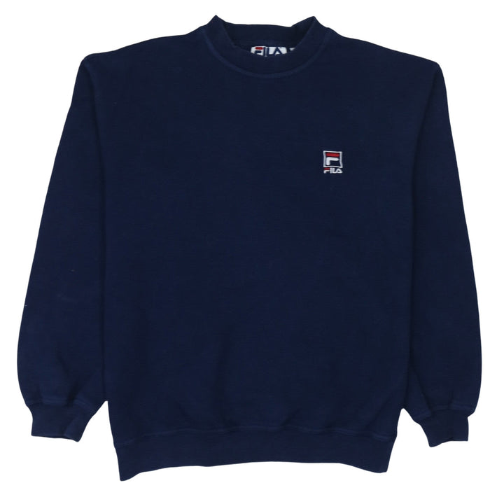 FILA Mens Blue Sweatshirt Small Crew Neck Vintage Pullover