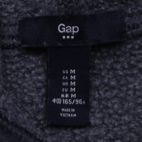 GAP Womens Navy Blue Pullover Hoodie M Logo Cotton Blend