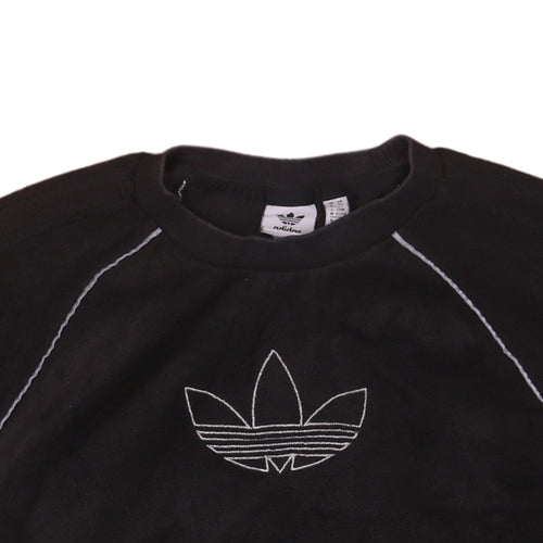 Adidas Womens Black XS Crew Neck Pullover Sweatshirt