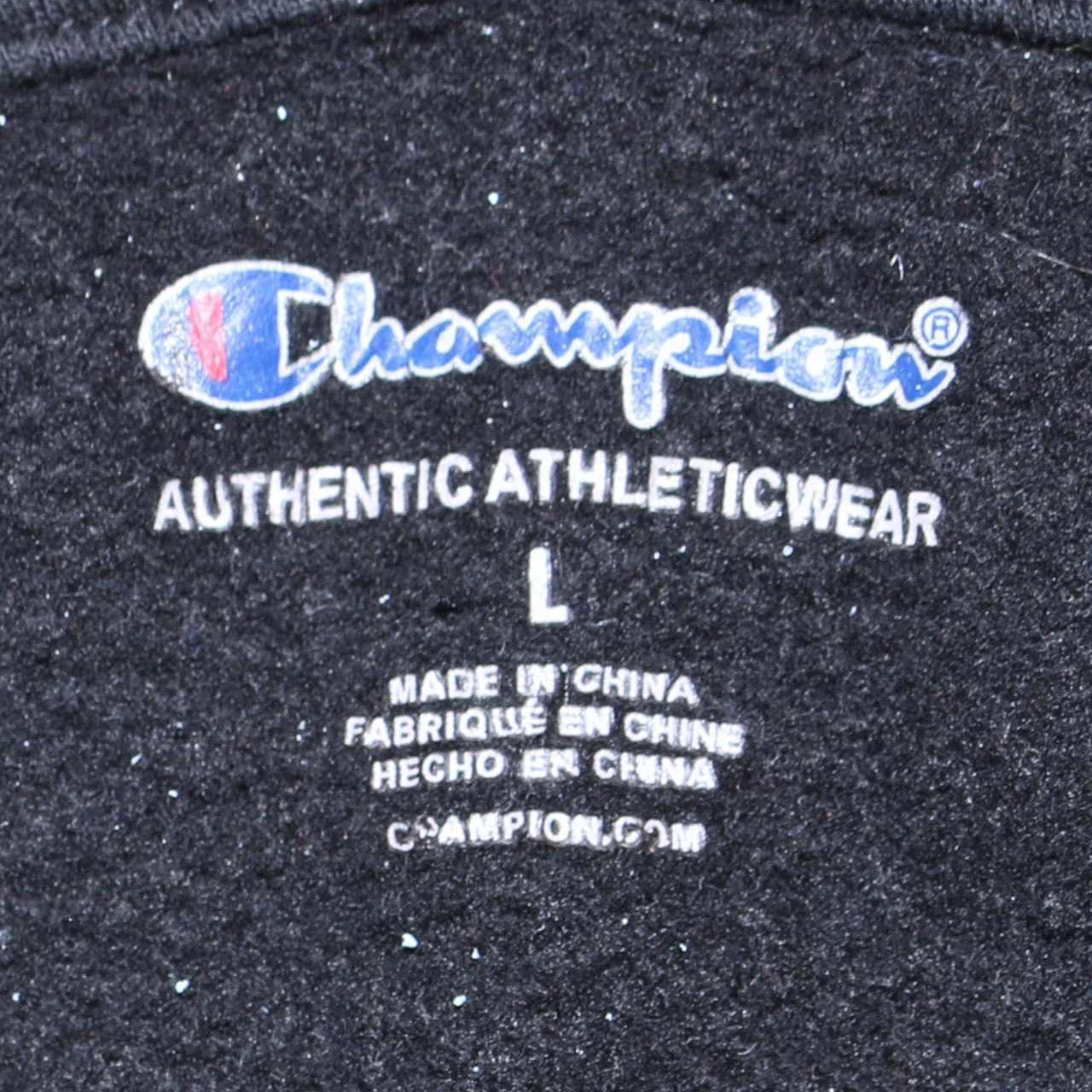 Champion Boys Black Pullover Hoodie L Logo Graphic Athleticwear