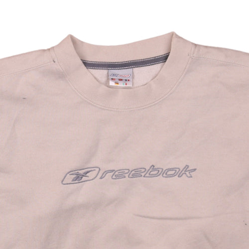 Reebok Boys Beige Sweatshirt Size 164cm Crew Neck Pullover