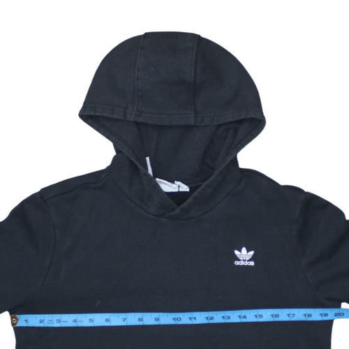 Adidas Boys Black Pullover Hoodie Size 14-15 Years Cotton Blend