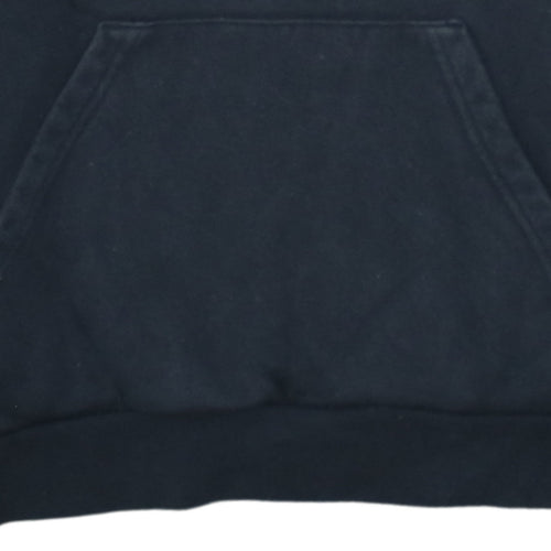 Adidas Boys Black Pullover Hoodie Size 14-15 Years Cotton Blend