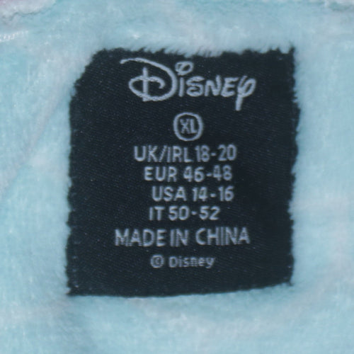 Disney Women’s XL Fleece Pyjama Top Ariel Mermaid Hair White Blue