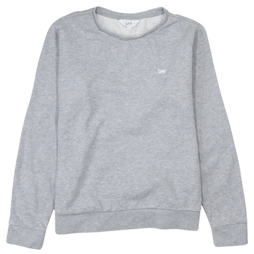 Lee Men Grey Small Regular Fit Crew Neck Pullover Sweatshirt