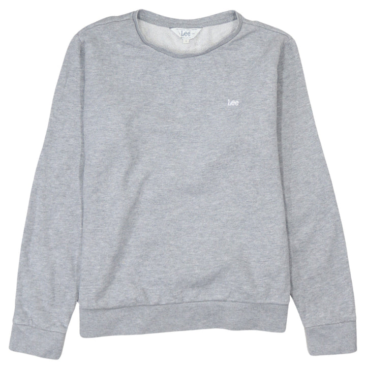 Lee Men Grey Small Regular Fit Crew Neck Pullover Sweatshirt