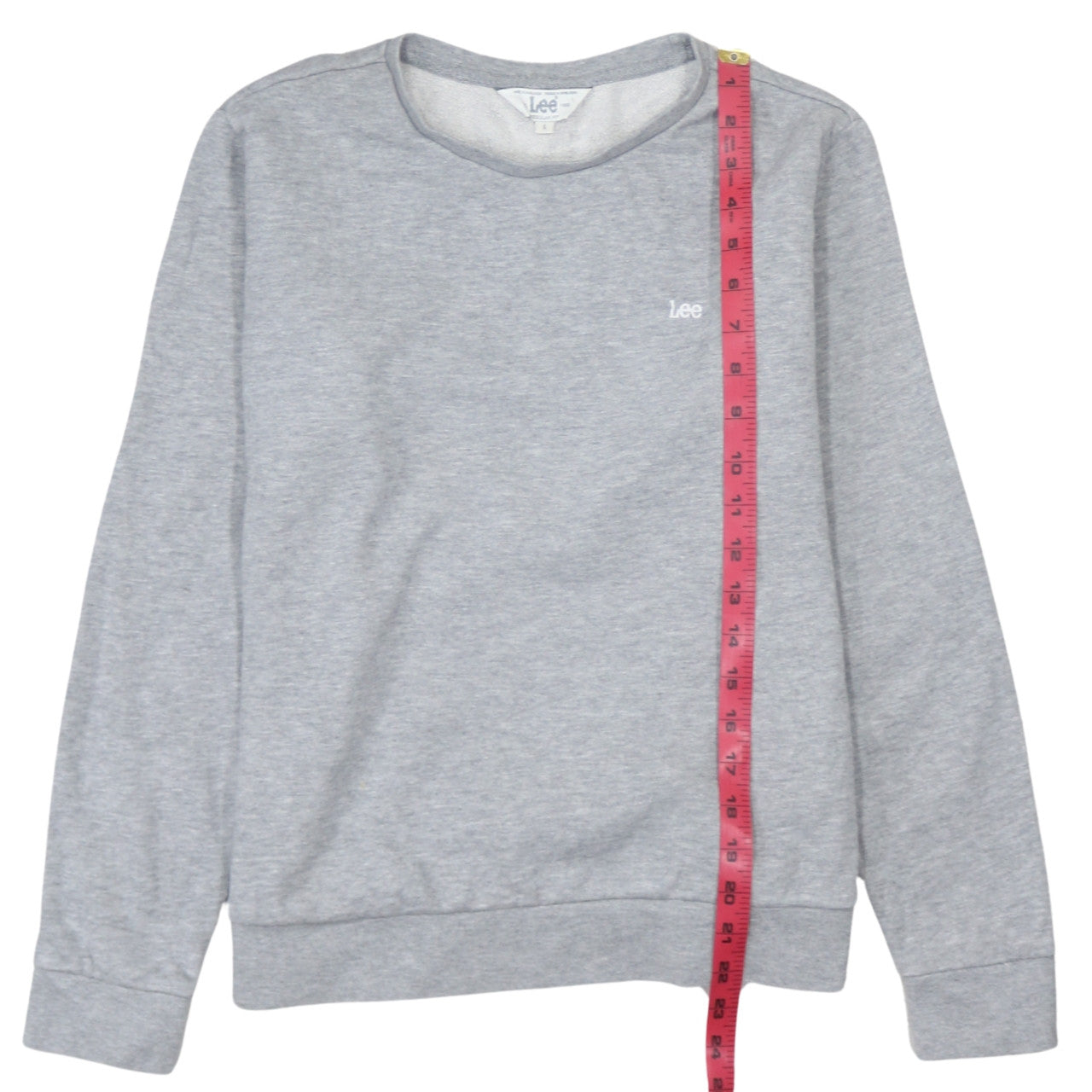 Lee Men Grey Small Regular Fit Crew Neck Pullover Sweatshirt