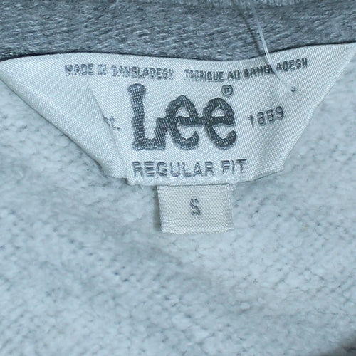Lee Men Grey Small Regular Fit Crew Neck Pullover Sweatshirt