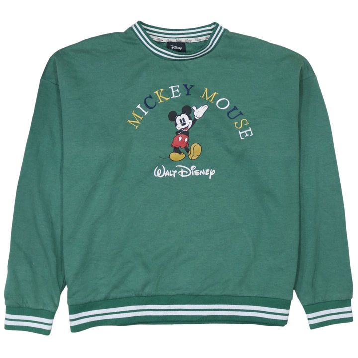Disney Unisex Green Mickey Mouse Crew Neck Sweatshirt Size S