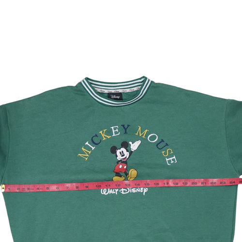 Disney Unisex Green Mickey Mouse Crew Neck Sweatshirt Size S