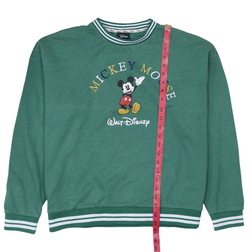 Disney Unisex Green Mickey Mouse Crew Neck Sweatshirt Size S